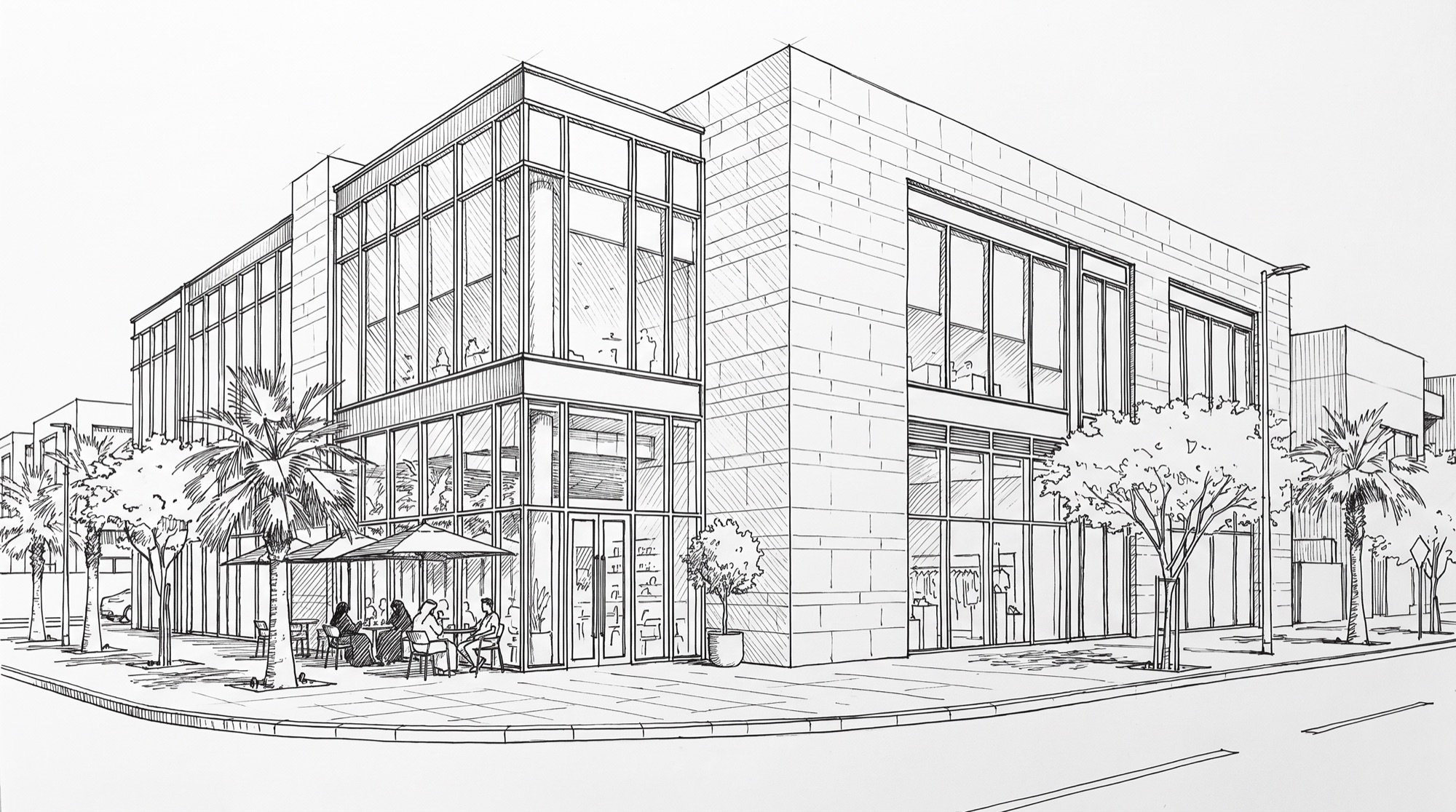 Concept sketch of the building