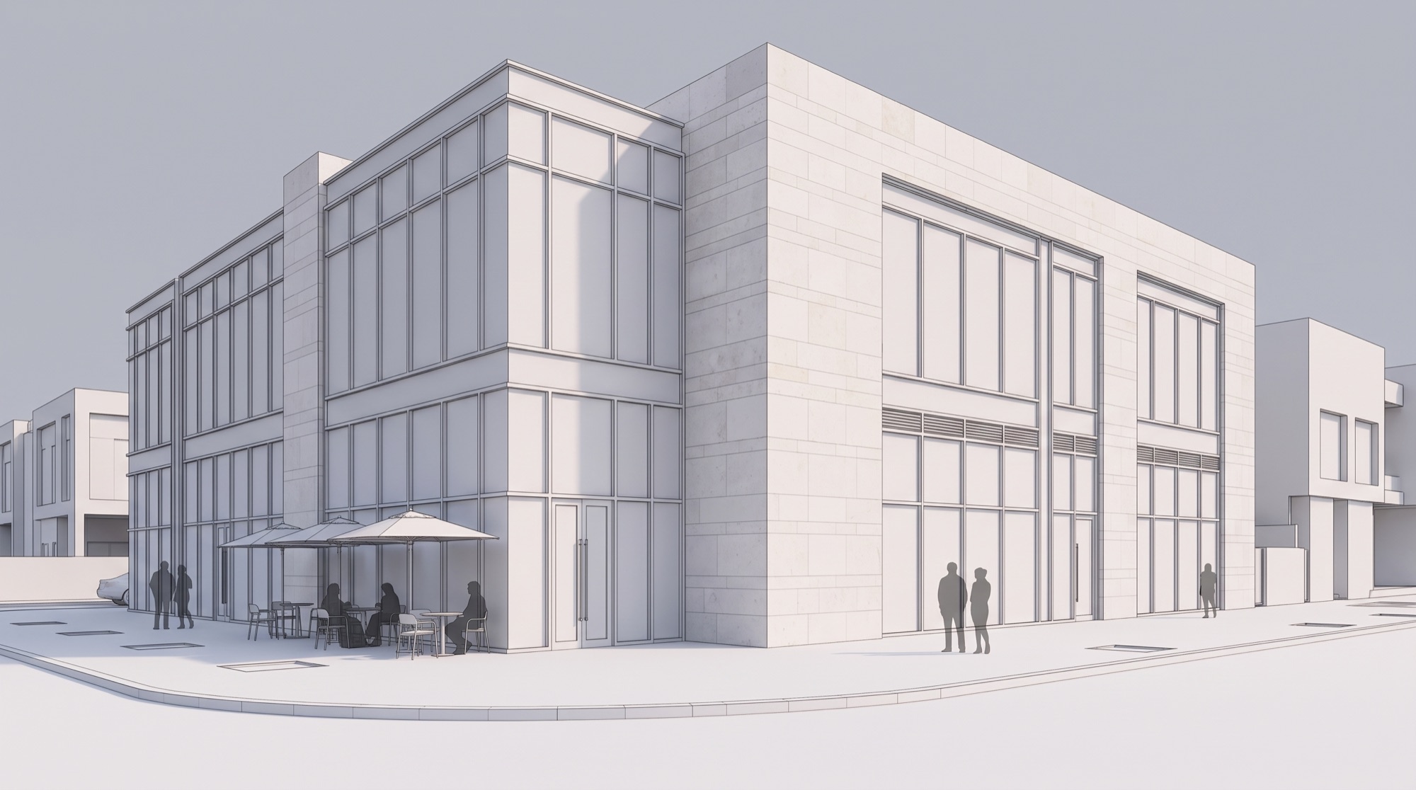 Design render of the building